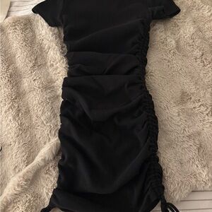 Garage Black Ribbed Dress